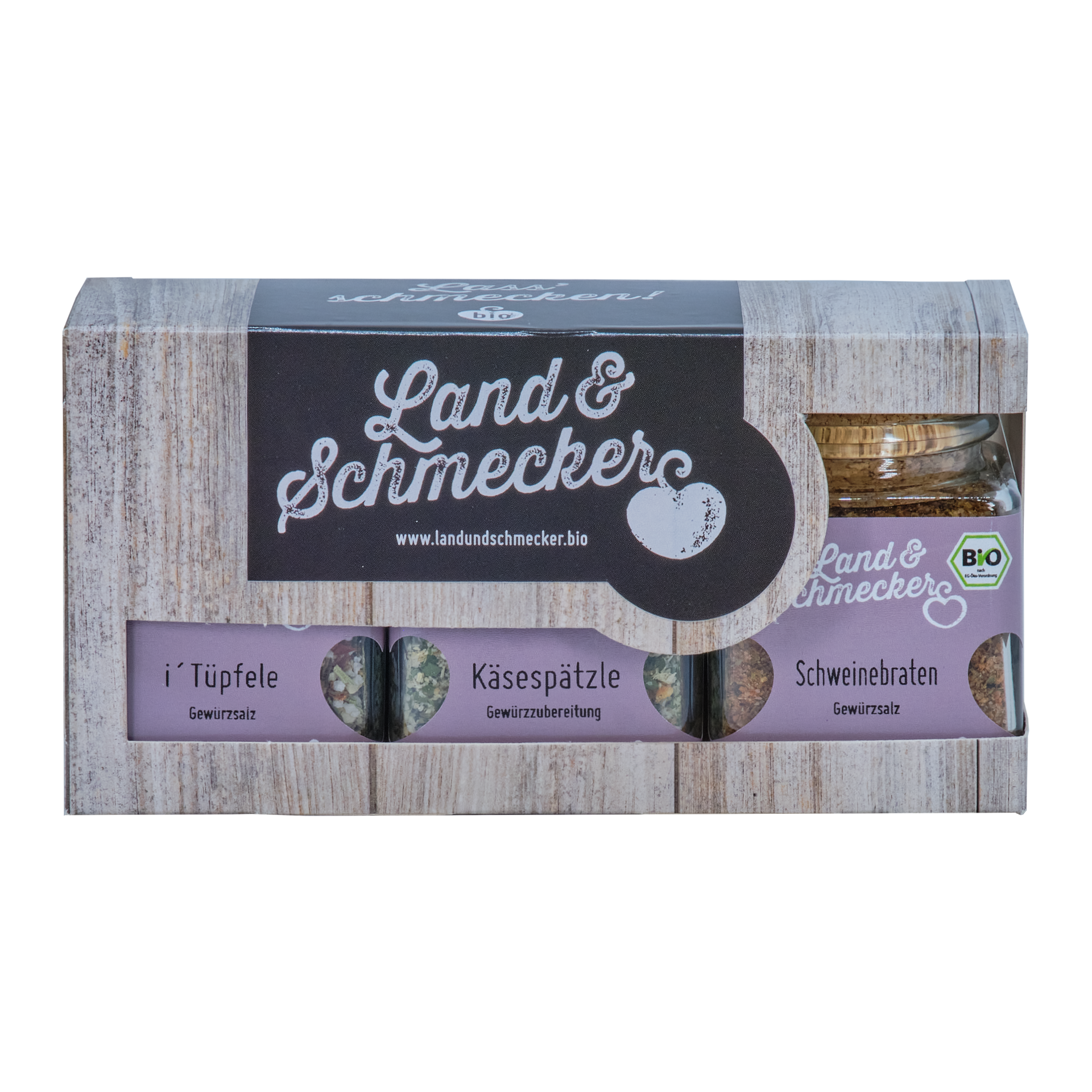 3er Box (i'Tüpfele, Käsespätzle, Schweinebraten)